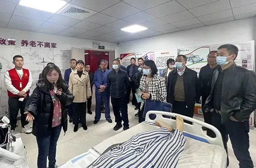 2023年3月16日江西省九江市浔阳区人大常委领导率队前往悦心考察养老服务工作